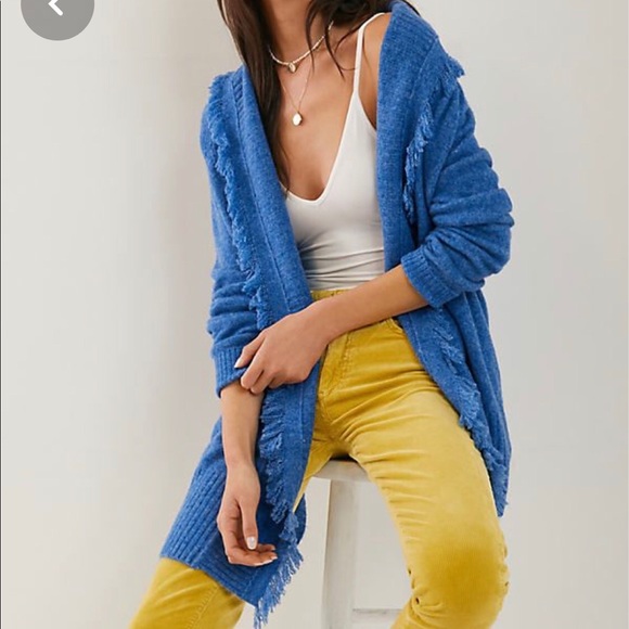 Anthropologie Blue Cardigan Sweater, Size Large - Picture 12 of 13